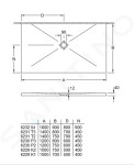 VILLEROY & BOCH - Subway Infinity Sprchová vanička, 800x1200 mm, Anti-slip, alpská bílá 6230P301