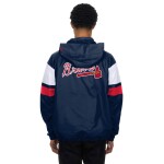 New Era Pánská bunda Atlanta Braves MLB Quarter Zip Windbreaker Velikost: S