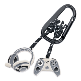 TROIKA klíčenka - ovladač a sluchátka \"Gaming\", kovová, mix barev