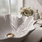 REA - Umyvadlo na desku Flower Beige REA-U7888