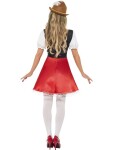Dámský kostým Oktoberfest dirndl červeno-bílý Velikost: M