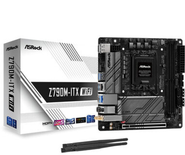 ASRock Z790M-ITX Wifi / Z790 / LGA 1700 / 2x DDR5 / PCIEx16 / 1x 2.5GLAN / Mini-ITX (90-MXBKE0-A0UAYZ)