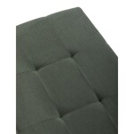 Taburet s úložným prostorem, zelená manšestrová látka