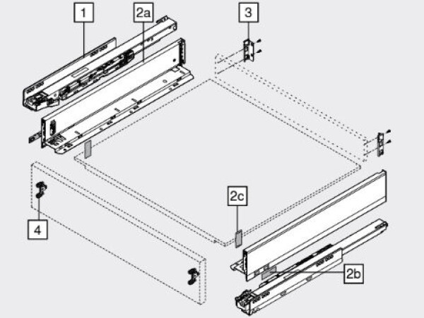 Blum K-BLUM Legrabox M 550 mm/70 kg, Blumotion/TOB, Orion šedá :: vrut (337655)