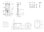 GEBERIT - Duofix Set předstěnové instalace, klozetu Oudee a sedátka softclose, tlačítko Sigma20, černá lesk/černá mat SANI11CA5170
