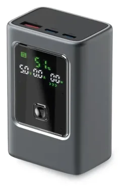 SBS PowerBank 10 000 mAh černá / Powerbanka / 35 W Power Delivery / 2x USB-C/USB-A / LCD displej