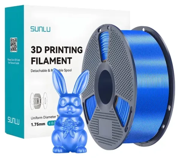 Sunlu PLA+ Silk modrá / Struna pro 3D tiskárnu / PLA / 1,75 mm / 1 kg (PLA+ Silk Blu)