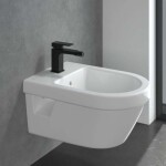 VILLEROY & BOCH - Architectura Square Bidetová baterie s výpustí, AquaSmart, matná černá TVB125001000K5