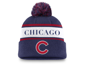 Nike Pánská zimní čepice Chicago Cubs MLB Peak Standard Cuff Pom Beanie