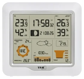 TFA 35.1177.02 WEATHER ONE / Hobby meteostanice / integrované čidlo / předpověď počasí / tlak vzduchu