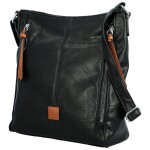 Stylová dámská koženková crossbody kabelka Samer, černá
