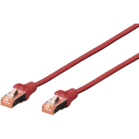 Digitus DK-1644-050/R RJ45 síťové kabely, propojovací kabely CAT 6 S/FTP 5.00 m červená bez halogenů, kroucené páry , s ochranou, samozhášecí 1 ks