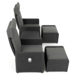 Zahradní set 1+2, polyratan, šedá, AZS-L2665 GREY