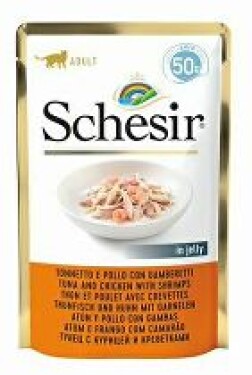 Schesir Cat kapsa Adult tuňák/kuře/krevety 50G