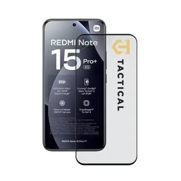 Tactical Glass Shield 5D sklo pro Xiaomi Redmi Note 15 Pro+ 4G/5G Black (57983128523)