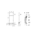 GEBERIT - Duofix Předstěnová instalace pro sprchu, s odtokem ve stěně, pro nástěnnou armaturu, stavební výška 130 cm 111.589.00.2