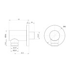 SAPHO - Vývod sprchy, kulatý, zlato mat 1205-01GB