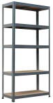 Regál kovový, MDF, 5 polic, 180x120x60cm, max. 350kg/police