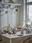 Bloomingville Kameninová máslenka Shine, stříbrná barva, keramika