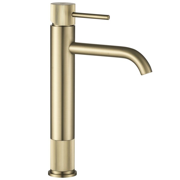 REA - Umyvadlová vysoká baterie Lungo Stripe Brush Gold REA-B8051