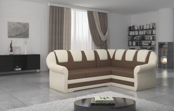 Sedací souprava Lord II Provedení: Pravá varianta, látka: Soft 15 brown/ Soft 33 beige