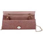 Dámské třpytivé psaníčko do ruky s klopou Bruno, růžová