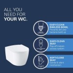 GROHE - Start Round Závěsné WC se sedátkem SoftClose, Rimless, alpská bílá 103848SH00