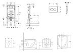 GEBERIT - Duofix Set předstěnové instalace, klozetu Oudee a sedátka softclose, tlačítko Delta20, alpská bílá SANI11CA31104