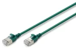 Digitus CAT 6A F/FTP Slim zelený / Patch kabel / 5m / AWG 32/7 / 10 Gbit/s / PoE+ (DK-1632-A-050S-G)
