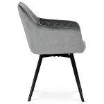 Jídelní židle, šedá, sametová látka, DCH-425 GREY4