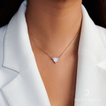 Royal Fashion náhrdelník 18k zlato Vermeil DR24902N-RG-MOONSTONE