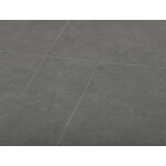 Stůl jídelní 80x80 cm, keramická deska šedý mramor, černé kovové nohy