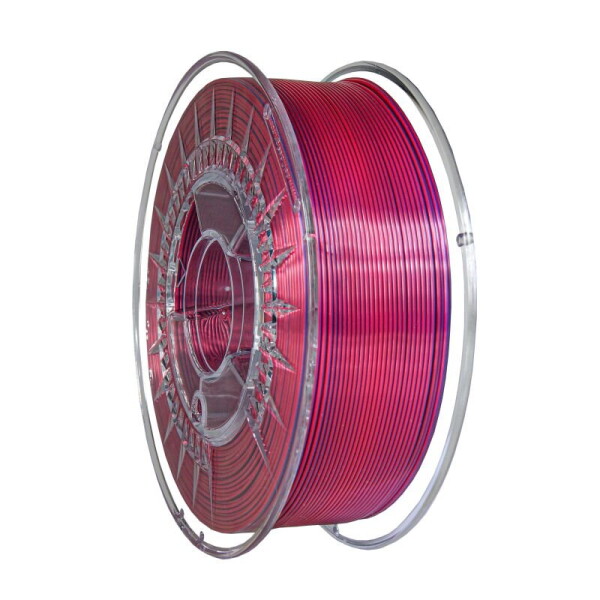 DUAL SILK filament Dark Red-Super Violet 1,75 mm Devil Design 1 kg