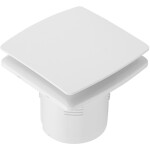 CERANO Koupelnový axiální hranatý ventilátor s čidlem vhlkosti a časovým doběhem - 12W, potrubí 100mm - bílá lesklá