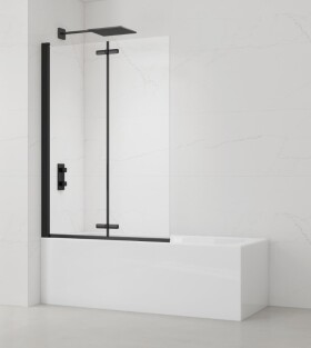 Vanová zástěna SAT SK 150x105 cm černá SATVZSKNEW105C SATVZSKNEW105C