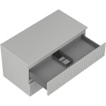 MEXEN/S - Rivel koupelnová skříňka pod umyvadlo 90 cm s deskou, 2 zásuvky, reliéf , šedá mat 91A20-09047-2-BFFC62