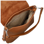 Trendy dámská koženková crossbody kabelka Naiara, hnědá