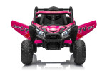 Mamido Elektrické autíčko Buggy Madman růžové | UTV-MX 4x4 | EVA kola | 12V 10Ah | EKO kůže