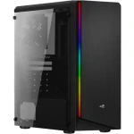 AeroCool Rift černá / PC skříň / Midi Tower / ATX / micro-ATX / mini-ITX / bez zdroje / RGB / průhledná bočnice (ACCM-PV13012.11)