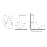 SAPHO - KAIRO CLEANWASH WC kombi s bidet. sprškou, zadní odpad, bílá PC106