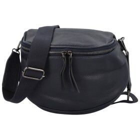 Stylová dámská koženková kabelko-ledvinka Ergitta Newa, tmavě modrá