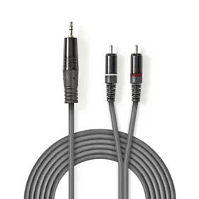 Nedis Stereo Audio kabel jack 3.5 mm (M) - 2x RCA (M) 1.50 m tmavě šedá (COTH22200GY15)