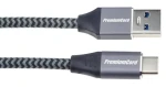 PremiumCord USB-C - USB 3.0 A / Datový kabel / USB 3.1 Gen 1, 5 Gbit/s / 3A / 0,5 m / bavlněný oplet (ku31cs05)