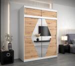 Šatní skříň Abi Bo s nástavcem Barva korpusu: Dub artisan, Rozměry: 250 cm, Dveře: Dub artisan
