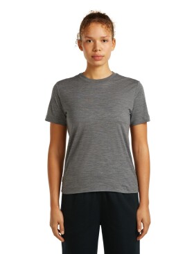 Dámské merino triko s krátkým rukávem ICEBREAKER Wmns 15.5 MerinoFine Jersey SS Tee, Gritstone Hthr-013 velikost: S