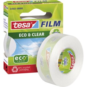 Tesa tesafilm® Eco & Clear 57043-00000-01 tesafilm Eco & Clear transparentní (d x š) 33 m x 19 mm 1 ks - Tesa EcoaClear transparentní ekologická kancelářská páska 33 m x 19 mm