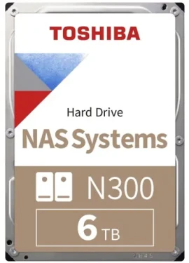 Toshiba N300 NAS 6TB (Bulk) / 3.5" / 7 200 rpm / 512MB cache / SATA III / CMR (MN10ADA600S)