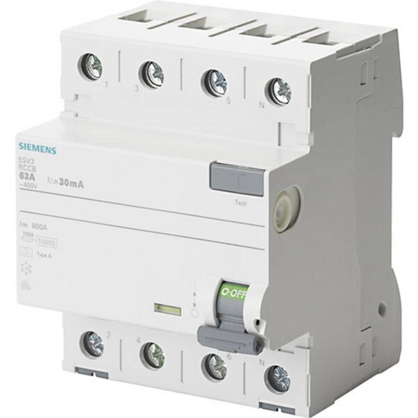 Siemens 5SV33466KK12 5SV3346-6KK12 proudový chránič A 4pólový 63 A 0.03 A 400 V