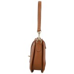 Módní dámská kožená kabelka na rameno Deimis, koňaková