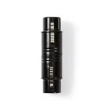 Nedis XLR adaptér černá / XLR 3kolíková zástrčka / XLR 3kolíková zásuvka / poniklované (COTP15920BK)